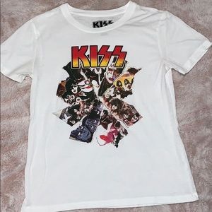 White KISS Tee